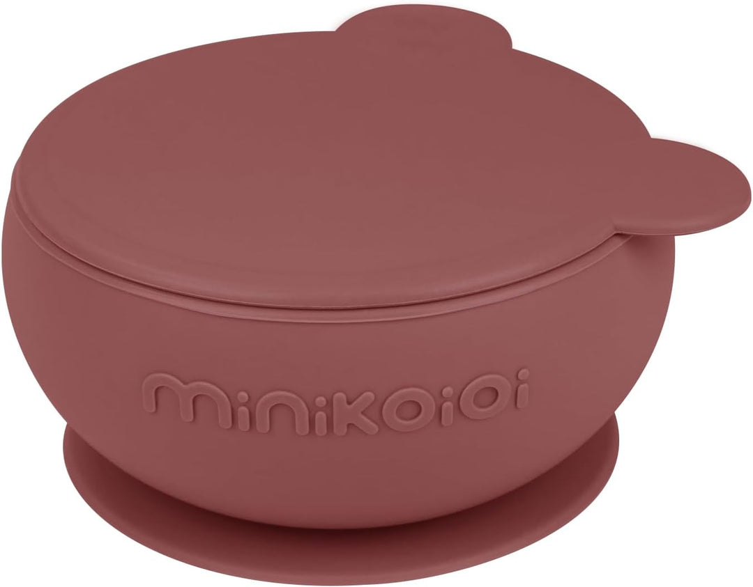 MinikOiOi BLW Set I - Samt Rose 101070053 Silikon Fütterungsset Kirsche, Kirsche