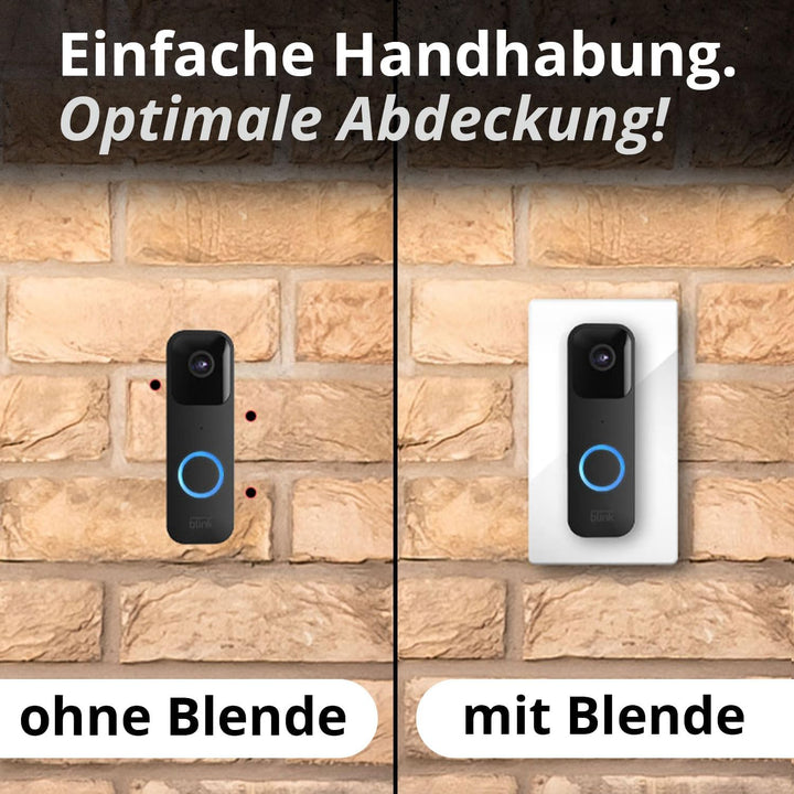 iSecur Blende passend für Blink Akku-Videotürklingel aus Acryl I Video-Doorbell I Klingelschild I 90