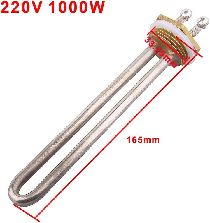 DERNORD 1000W Heizelement 220V Elektrische Brauwasserbereiter 1Inch BSP Gewinde Kupfer Flansch