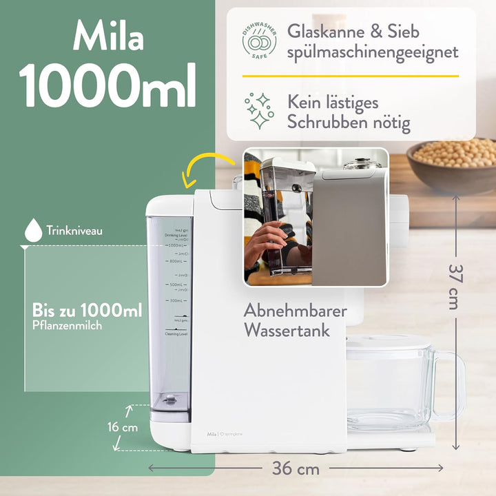 SPRINGLANE Pflanzenmilchbereiter Mila, Sojamilchbereiter, Kochmixer mit Sieb für die Zubereitung pfl