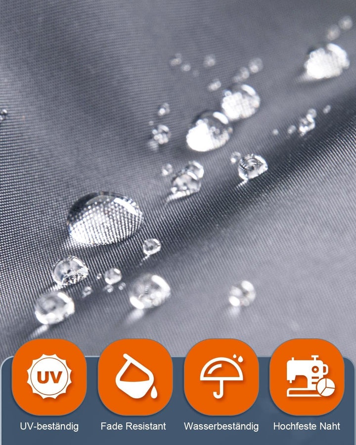 Sonnensegel Wasserdicht 3x4m, HDPE 98% UV Atmungsaktiv, Mit Rostschutz Ösen und 5 * 240cm Befestigun