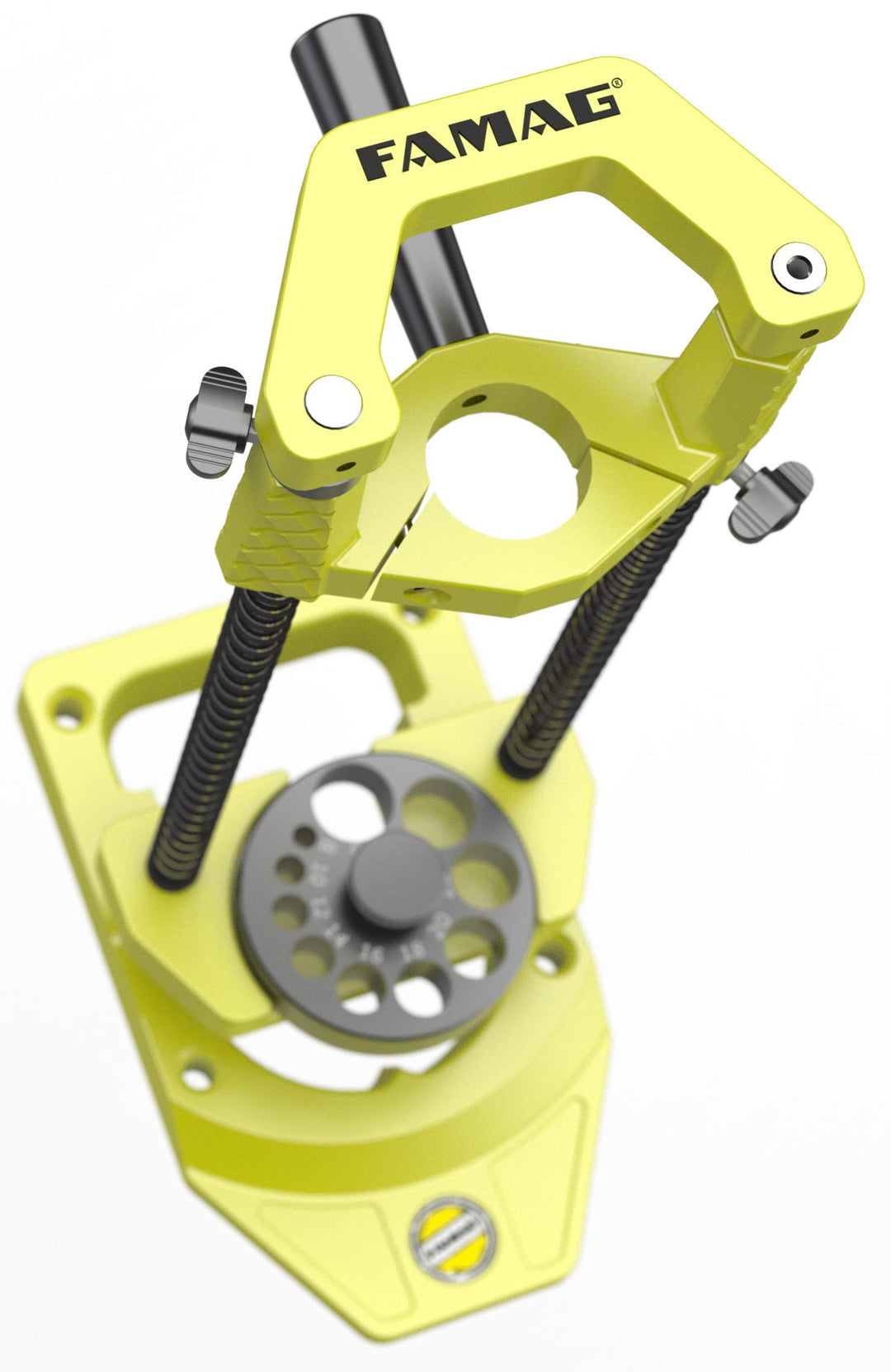 FAMAG Bohrständer starr für Schlangenbohrer 320mm|Handgriff,2 stufenlos einstellbare Tiefenanschläge