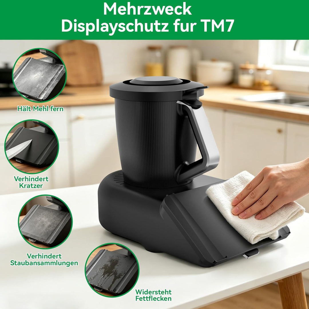 Displayschutz für Thermomix TM7 Displayabdeckung mit Spatelhalter, Thermomix TM7 Zubehör, Hartschale
