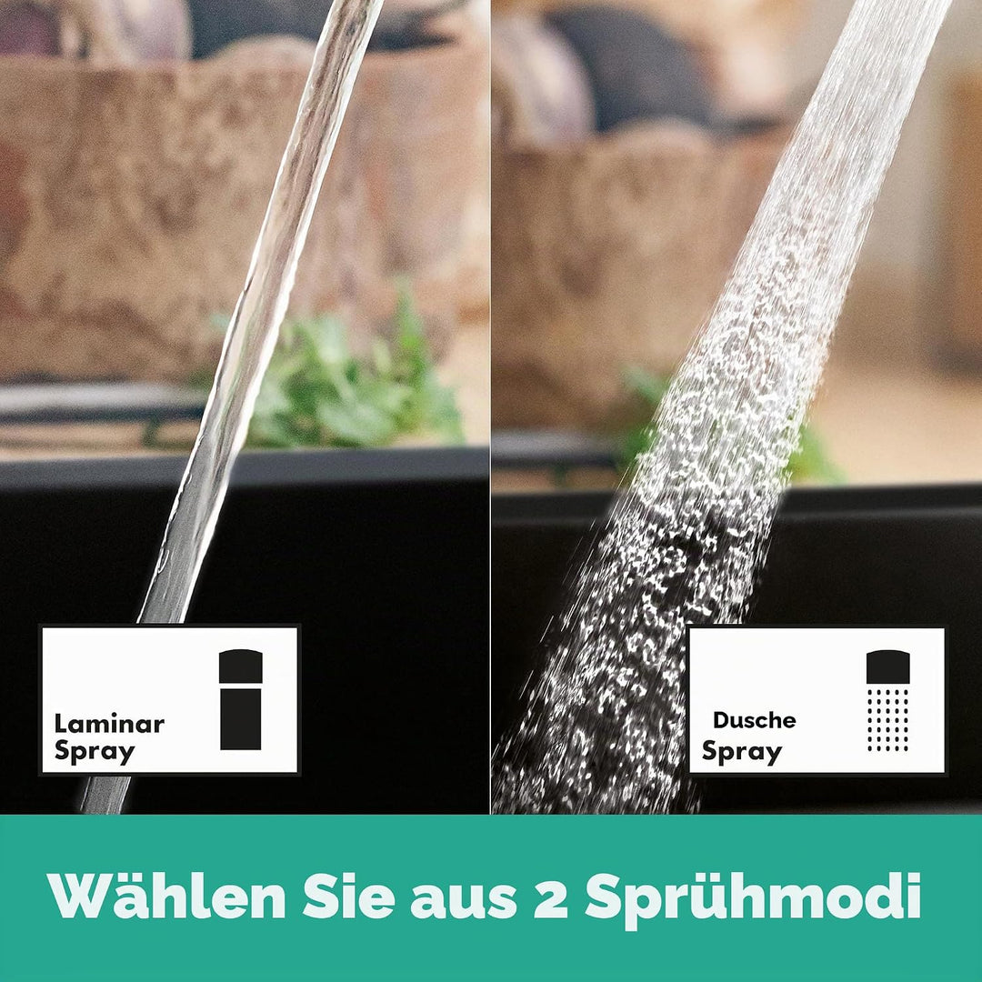 hansgrohe Zesis M33 - Küchenarmatur mit Brause ausziehbar, 2 Strahlarten, Wasserhahn Küche mit Ausla