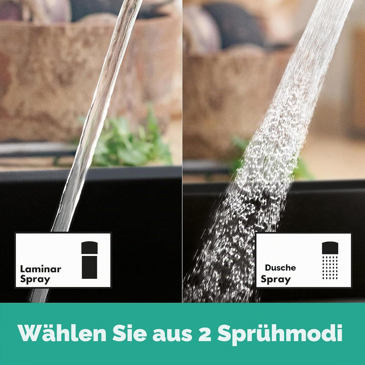 hansgrohe Zesis M33 - Küchenarmatur mit Brause ausziehbar, 2 Strahlarten, Wasserhahn Küche mit Ausla