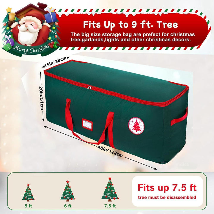 Aufbewahrungsbox für Weihnachtsbaum | 600D Oxford wasserdicht zur Aufbewahrung von Bäumen – mit Grif