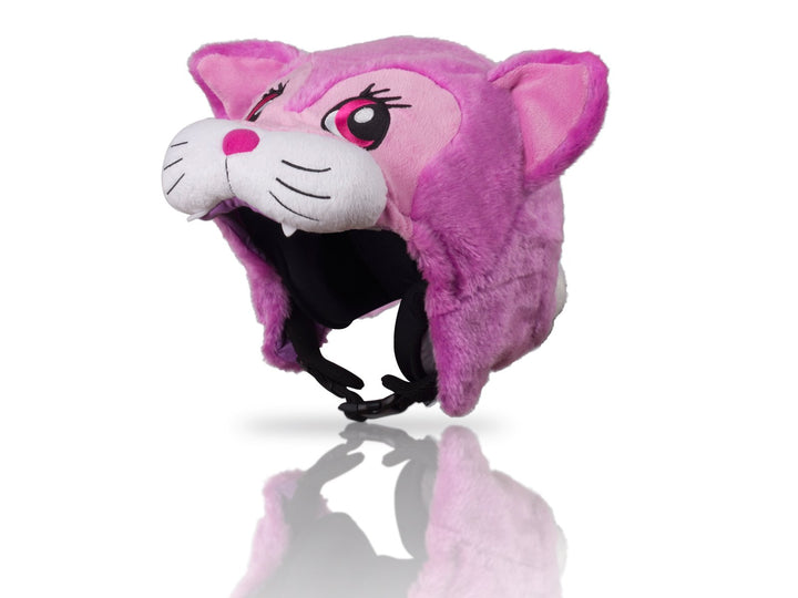 Hoxyheads Skihelm-Überzug mit Katzenmotiv, Rosa