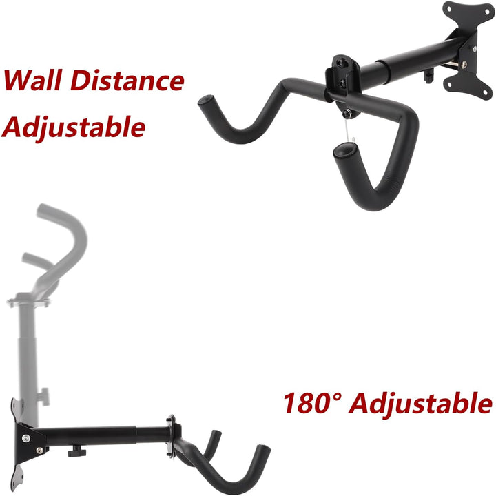 WOPPLXY 2 Stück Fahrrad Wandhalterung, Winkel und Wandabstand Einstellbar Fahrradhalterung Wand, Sch