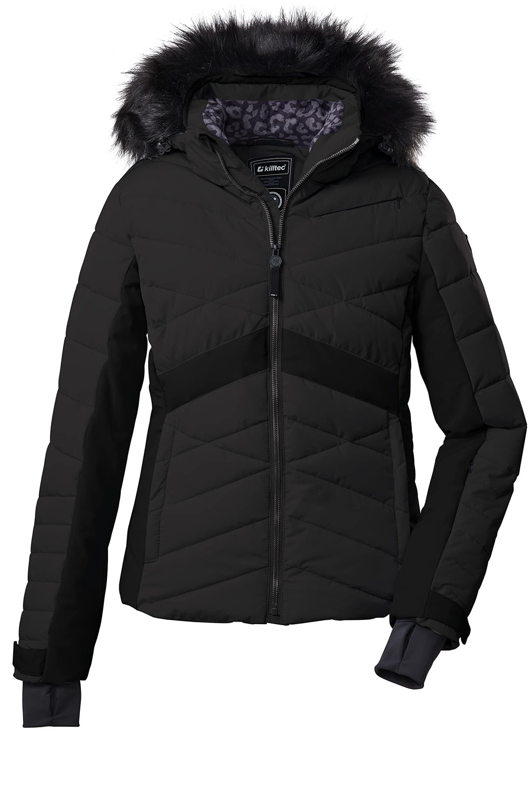 Killtec Damen Ksw 210 Wmn Ski Qltd Jckt Skijacke/Jacke in Daunenoptik mit abzippbarer Kapuze und Sch