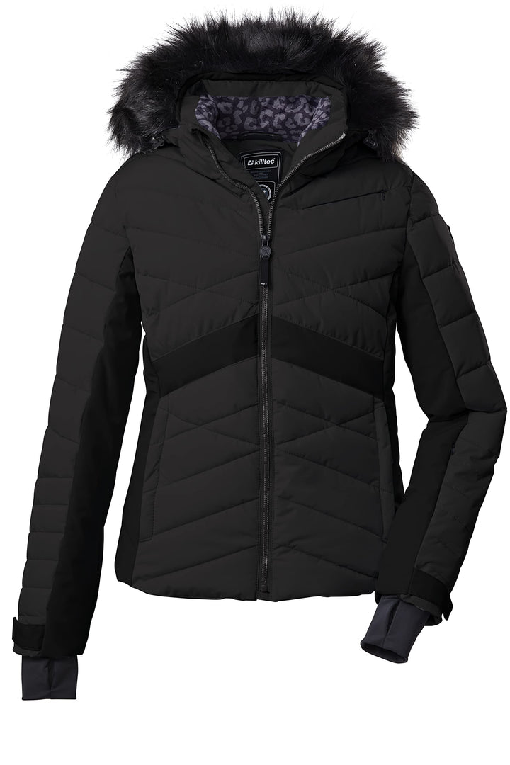 Killtec Damen Ksw 210 Wmn Ski Qltd Jckt Skijacke/Jacke in Daunenoptik mit abzippbarer Kapuze und Sch