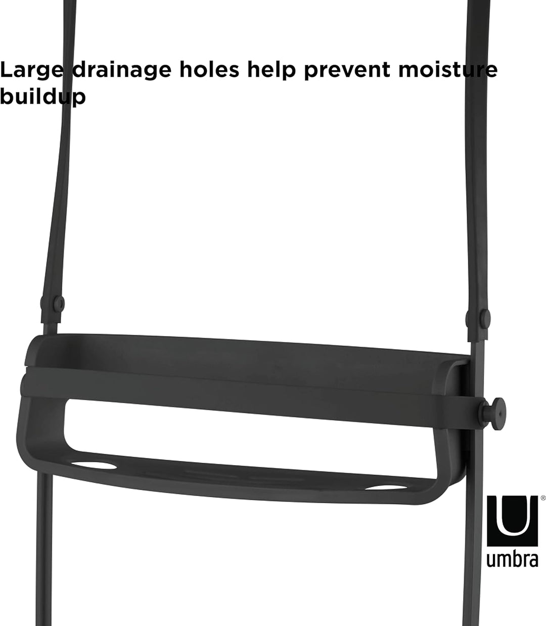 Umbra Flex Duschablage, Duschregal, Duschcaddy, Duschdiener, Schwarz Schwarz Duschablage mit 2 Fäche