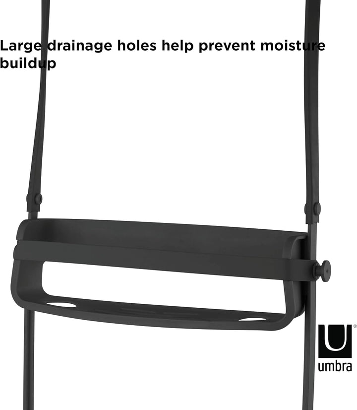 Umbra Flex Duschablage, Duschregal, Duschcaddy, Duschdiener, Schwarz Schwarz Duschablage mit 2 Fäche