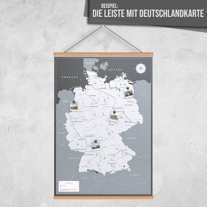 Vacentures Die Leiste - Schraubbare Klemmleiste für Magnetische Karten 59 CM 59 CM Natur, 59 CM Natu