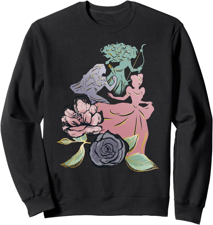 Disney Princess Cinderella Pocahontas Merida Silhouettes Sweatshirt