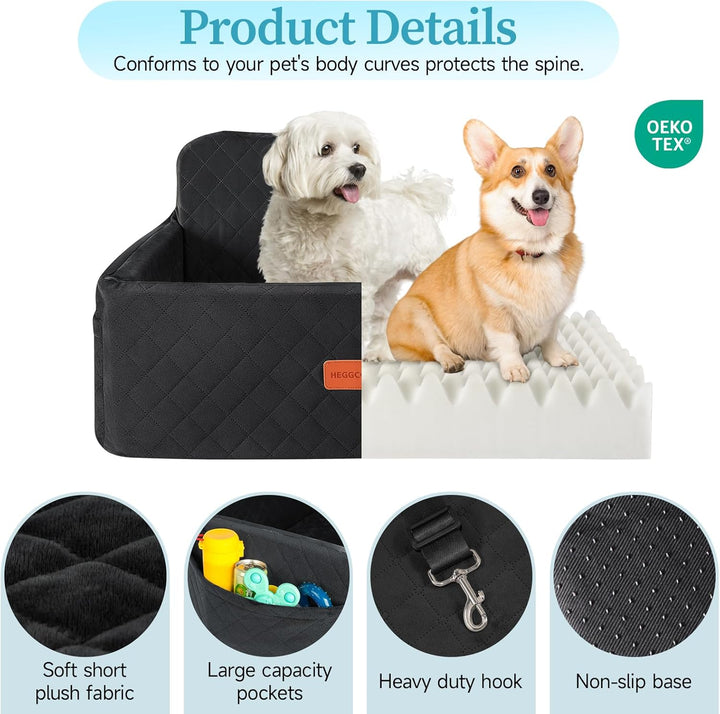Hundeauto-Sitz für grosse und mittlere Hunde und Sitzerhöhung für kleine Hunde, abnehmbarer und wasc