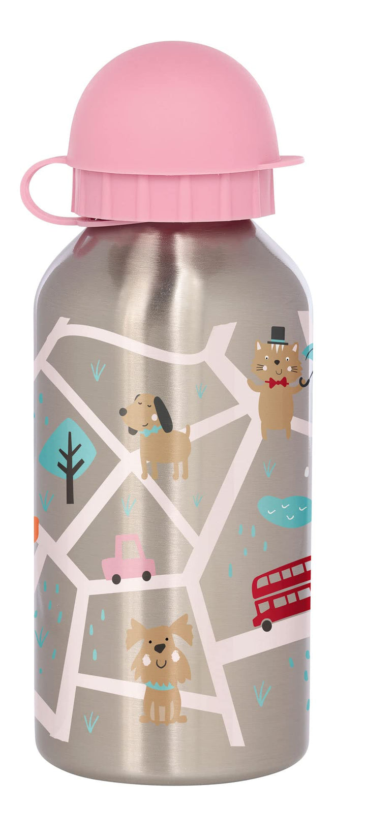 SIGIKID 25141 Edelstahl Trinkflasche Katz Green Kinderflasche Mädchen Accessoires empfohlen ab 3 Jah