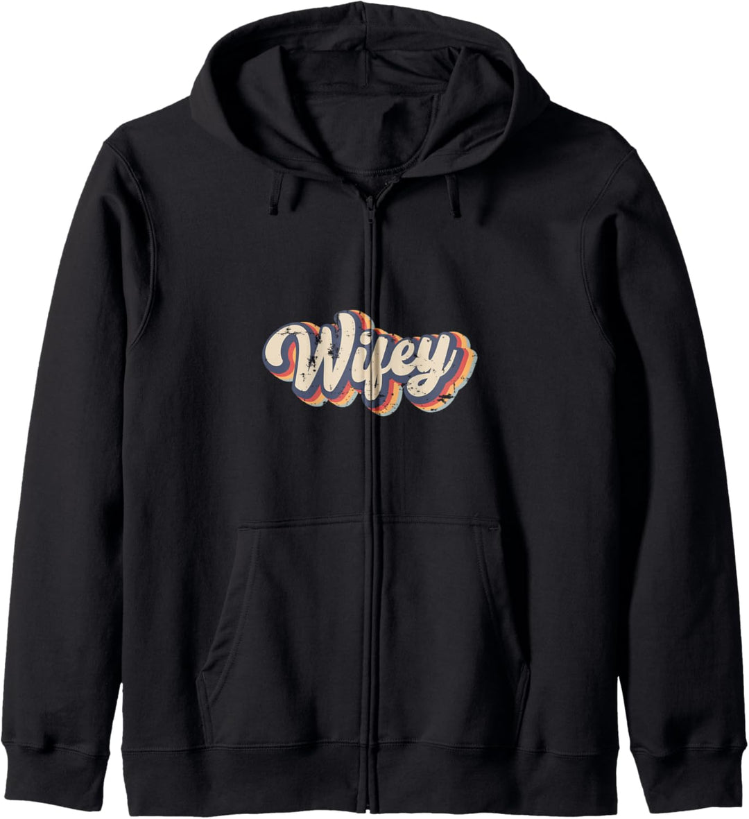 Wifey Vintage Rainbow Kapuzenjacke