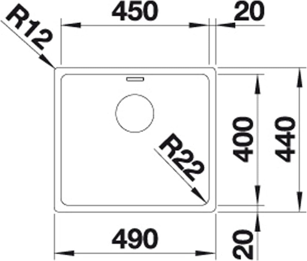 BLANCO ANDANO 450-IF | Edelstahl | Einbauart: Einbau von Oben &amp; Flächenbündig | ohne Ablauffernbedie