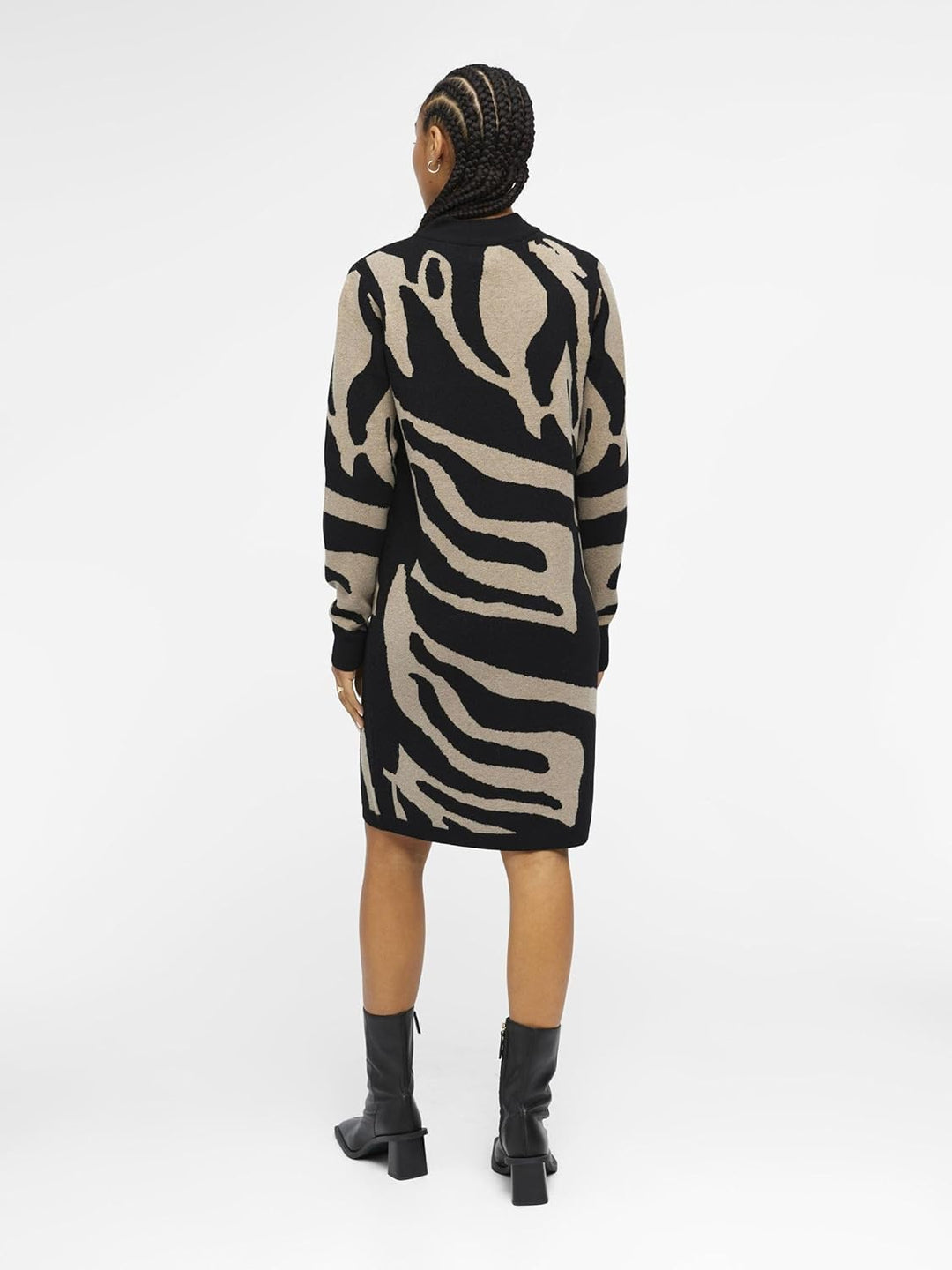OBJRAY L/S Knit Dress AOP NOOS