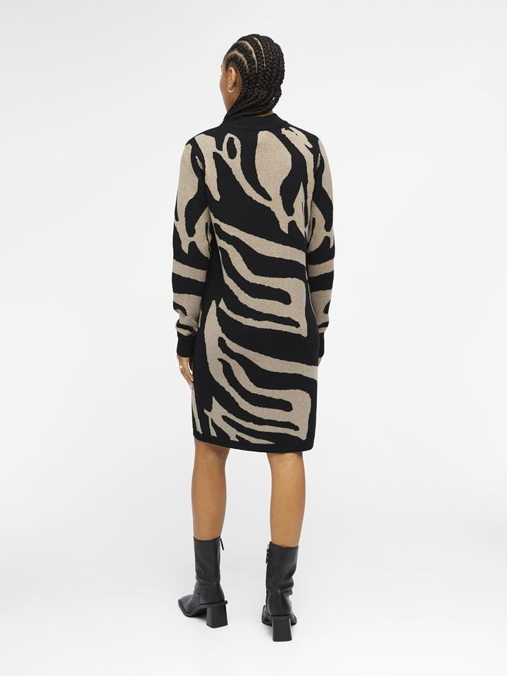 OBJRAY L/S Knit Dress AOP NOOS