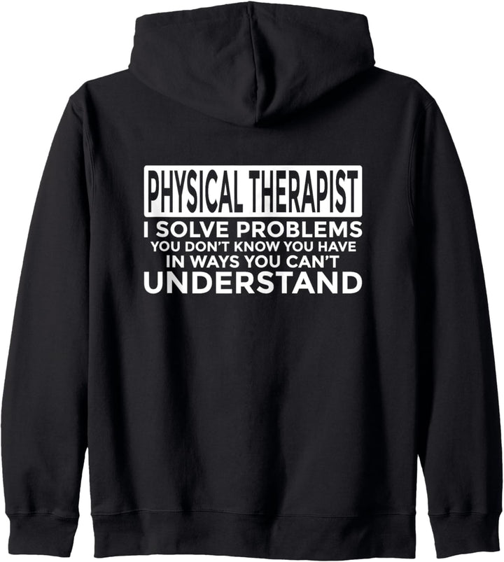 Physiotherapeut löst Probleme Lustige Physiotherapie Kapuzenjacke