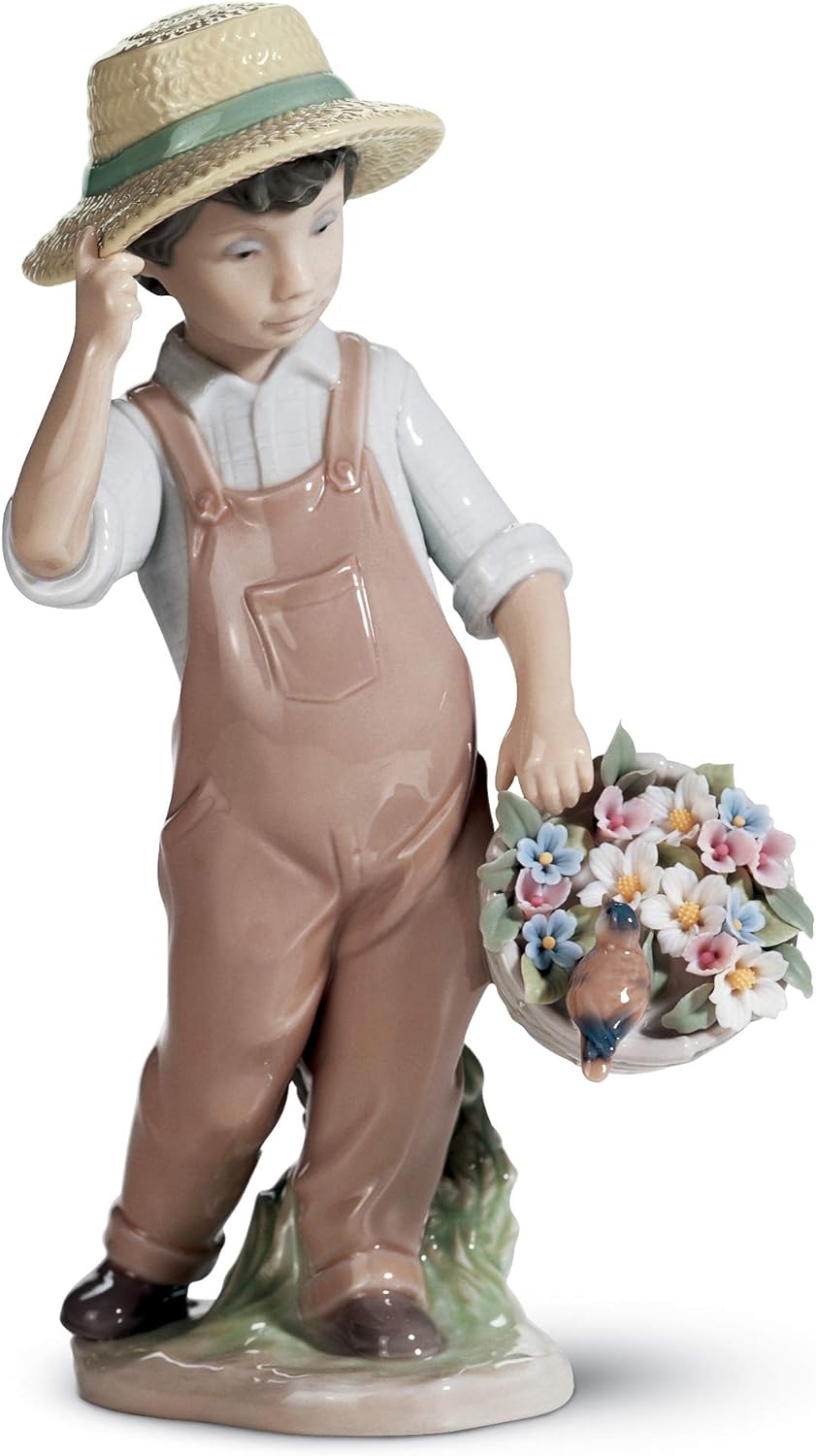 LLADRÓ Jungen-Figur Bist Du Aber Fröhlich!. Kind. Porzellan.