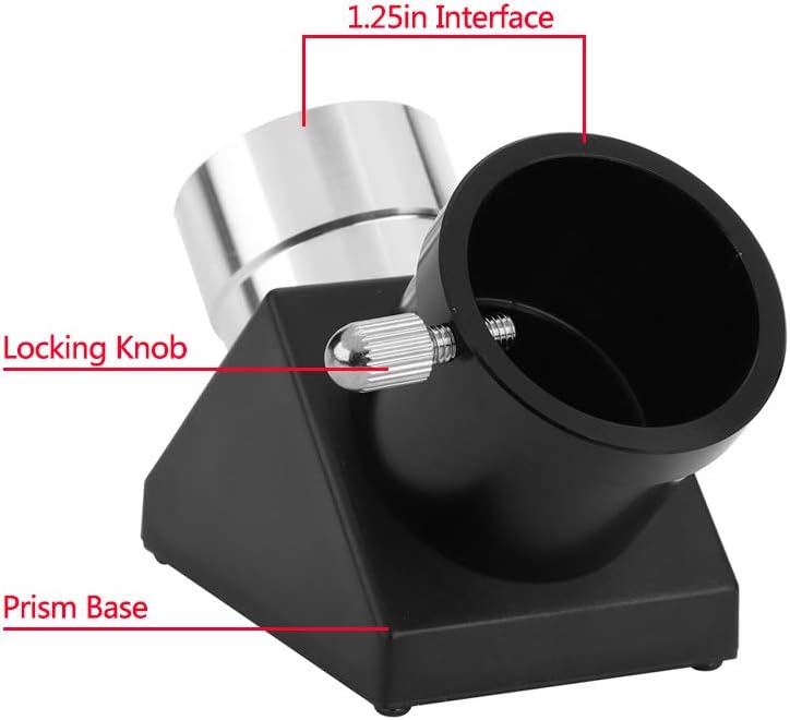 Astronomie Teleskop Prisma Spiegel Okular Adapter,90° Ansicht,Metallkörper Positiver Plane Spiegel D