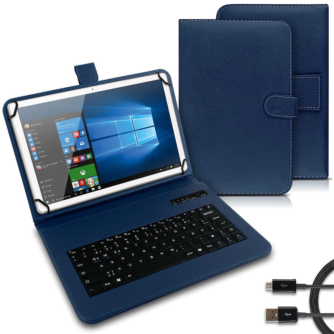 UC-Express Tablet Tasche kompatibel mit Nokia T21 T20 Tastatur Hülle Bluetooth Keyboard Case QWERTZ