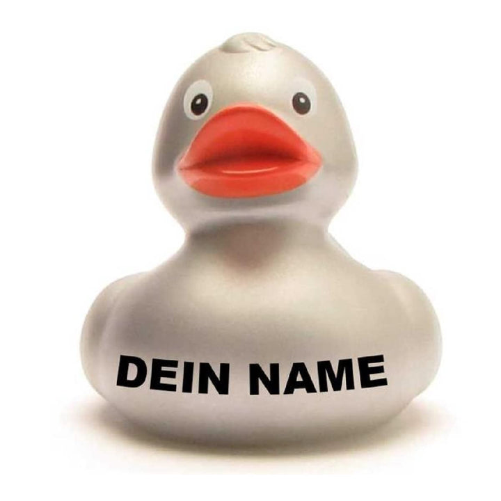 Badeente - personalisierbar (Silber), Silber