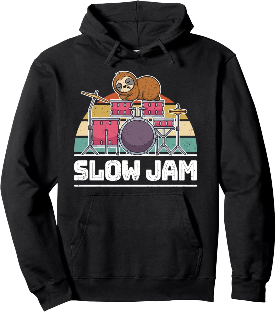 Schlagzeuger Drummer Percussion Trommeln I Faultier Pullover Hoodie