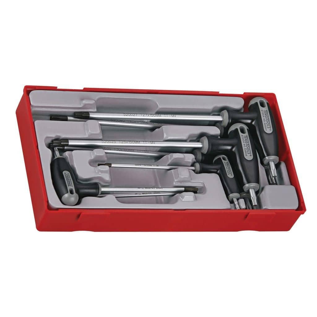 TengTools™ Schweden, kombinierbarer T-Griff TX/TPX-Schlüsselsatz aus CrMo-Werkzeugstahl, 7-teilig 1,