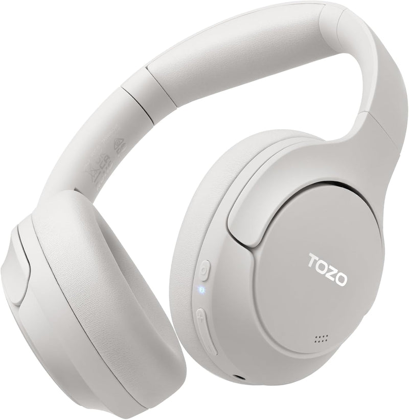 TOZO HT2 Kabelloser Bluetooth Kopfhörer Over-Ear mit Hybrid Active Noise Cancelling, 56 Stdn. Spielz