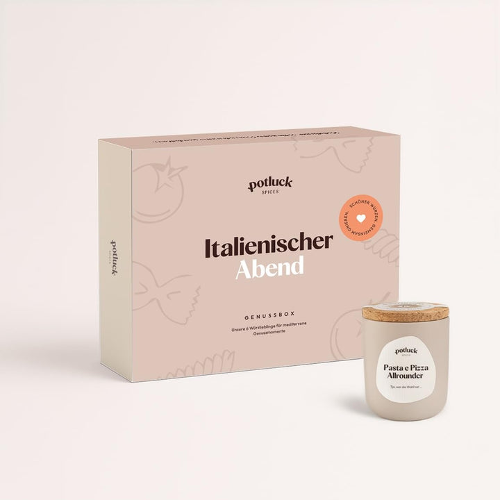 POTLUCK | Italienischer Abend 6er Set | Gewürzmischungen im Keramiktopf | Vegan, glutenfrei und mit