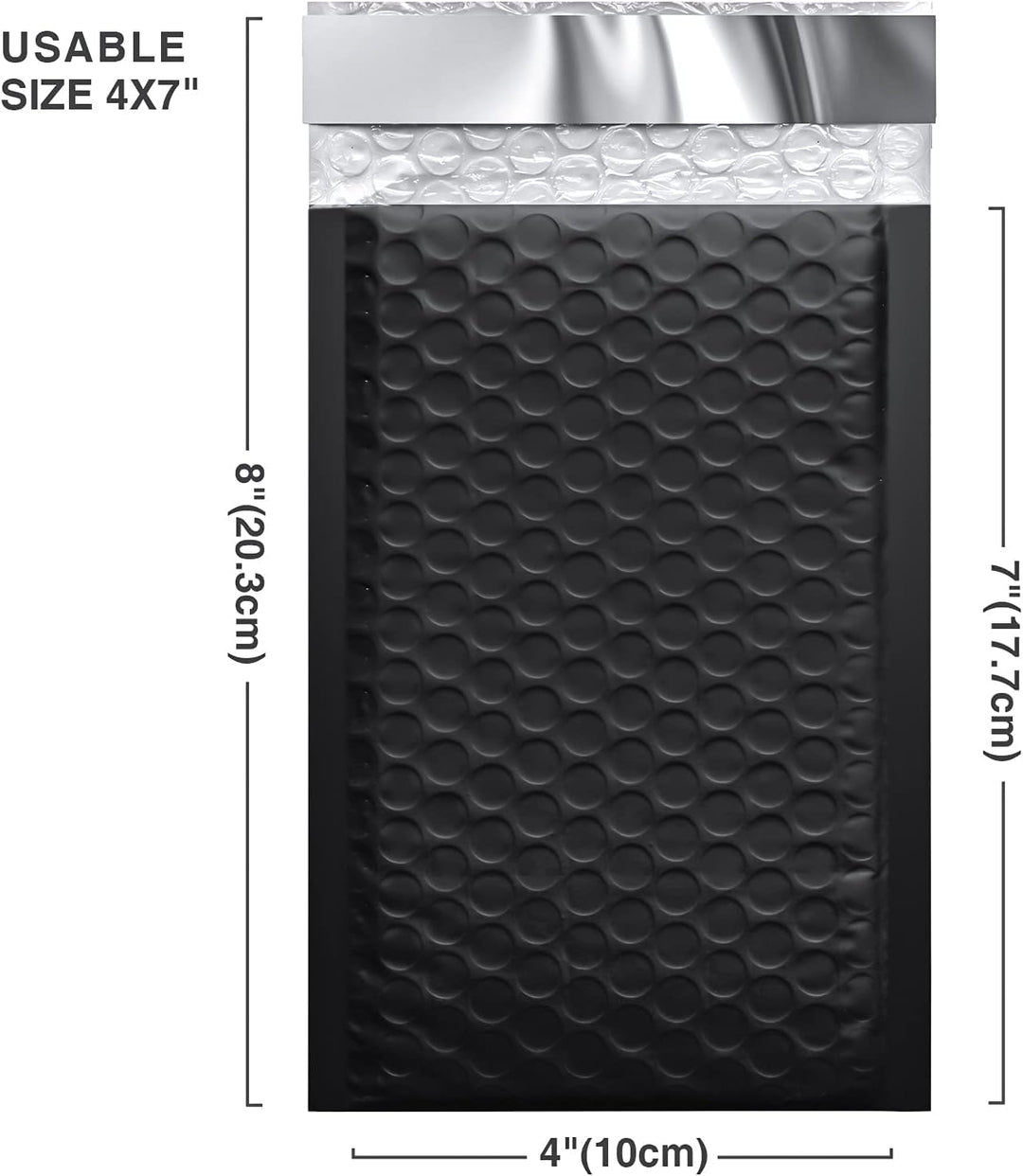 Switory 50pcs 10.2x17.7cm Versandtaschen, Gepolsterte Umschläge Bubble Lined Poly Mailer Selbstversi