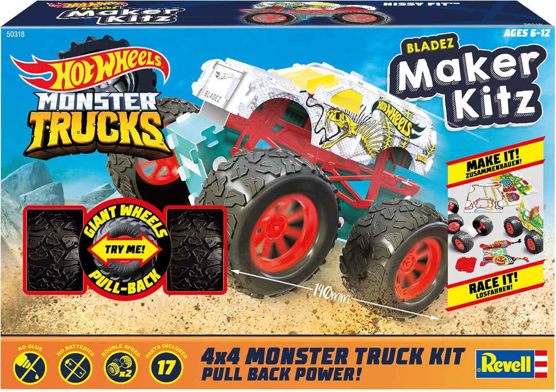 Revell 50318 Monster Truck Hissy Fit, Spielzeugauto 1:32 mit Sprungschanze Hot Wheels Maker Kitz-zus
