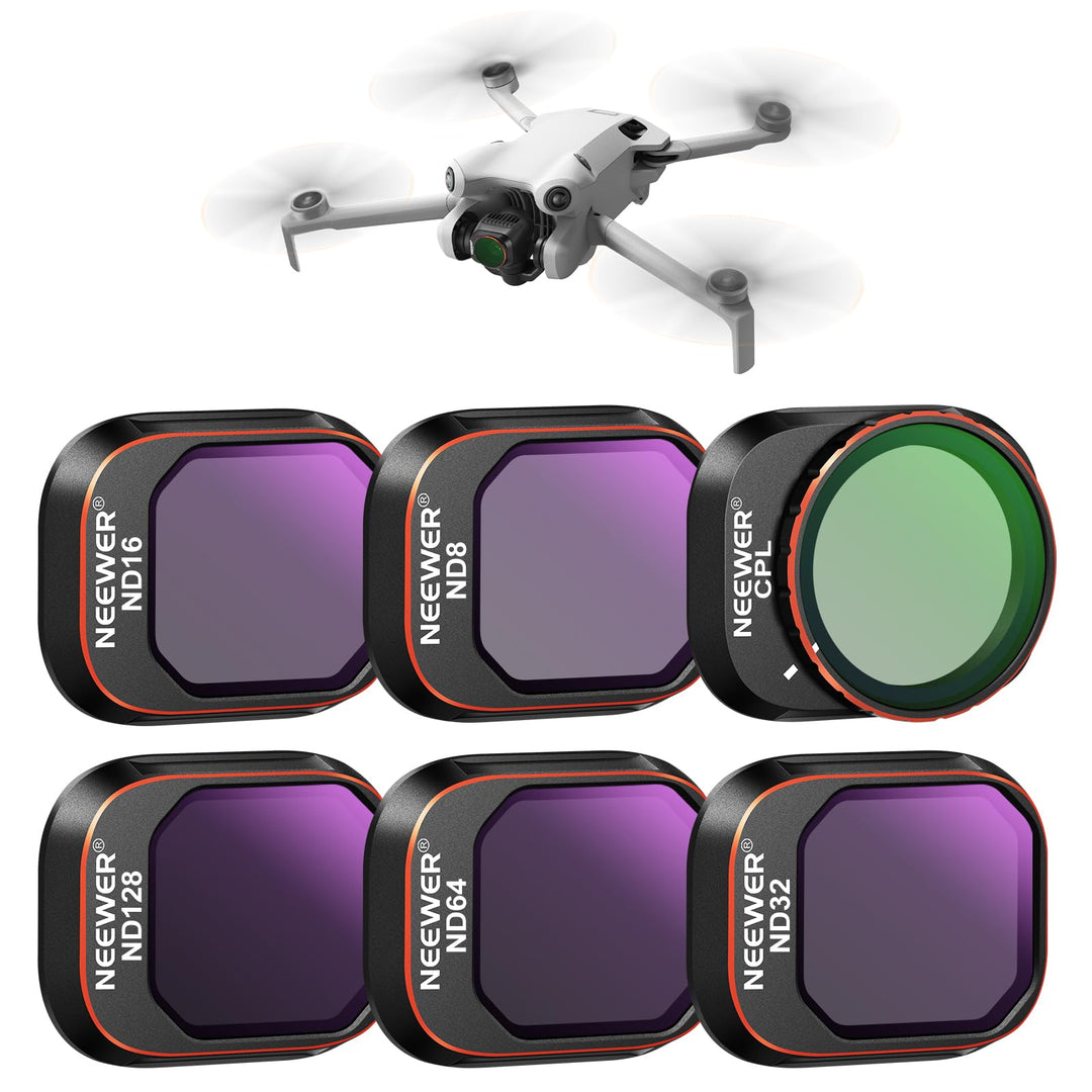 NEEWER ND&CPL-Filter-Set zum Aufstecken, kompatibel mit DJI Mini 4 Pro, 6 Stück CPL-Filter und Grauf