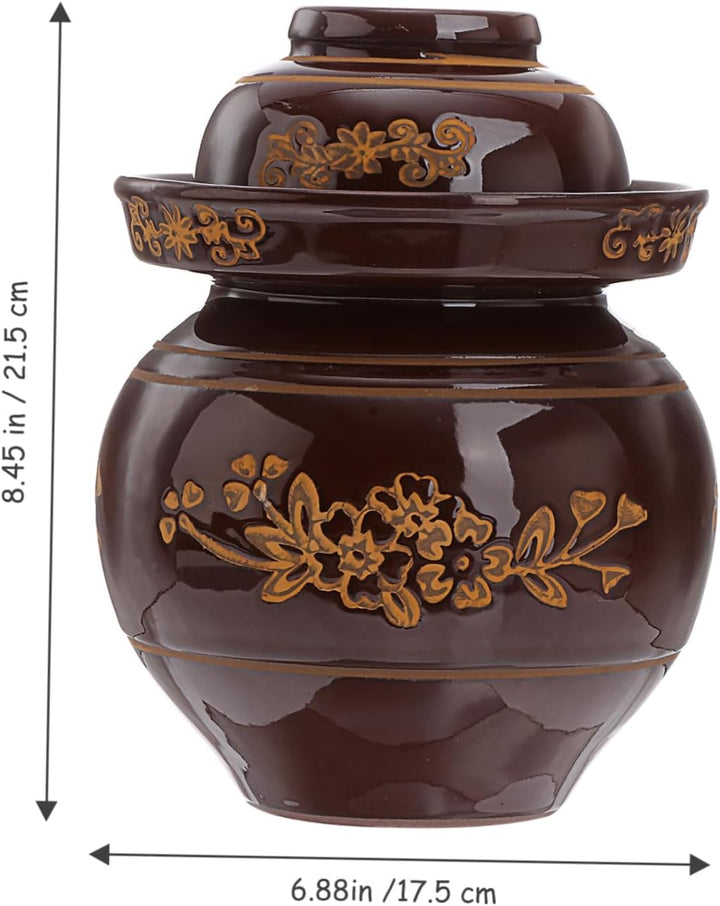 STOBAZA 1stk Kimchi-Altar Glasgefäss Mit Deckel Gefässhaltung Sauerkraut Jar. Grosse Gurkengläser Mi