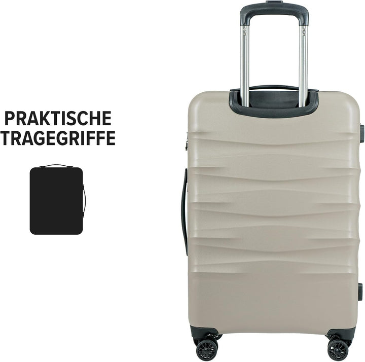 PUCCINI Polycarbonat Koffer Valencia Hartschalenkoffer Trolley Leicht Reisekoffer mit Zwillingsrolle