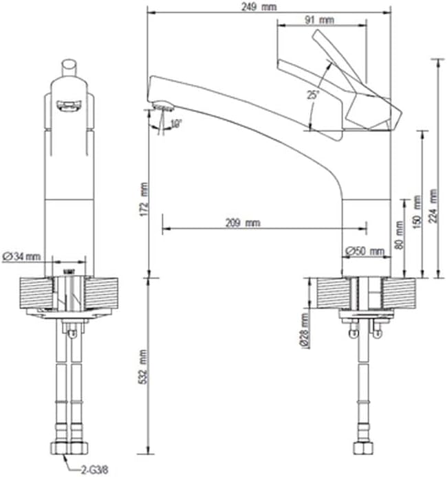 Lenz NEXO² Küchenarmatur nickel-matt 46060022, Nickel-matt