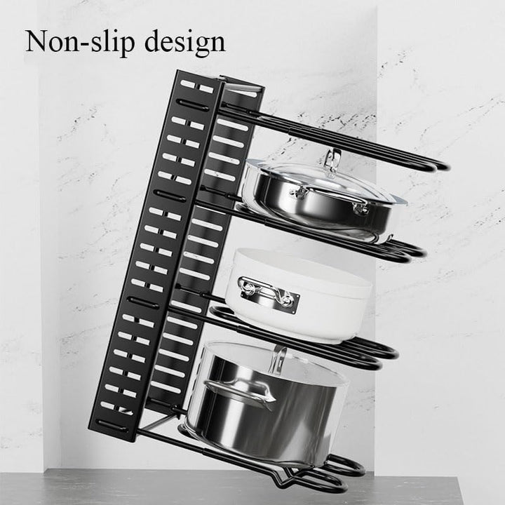 Metall Topf Halter Rack Multi Layers Einstellbare Arbeitsplatte Topf und Pfanne Speicher Rack Standi