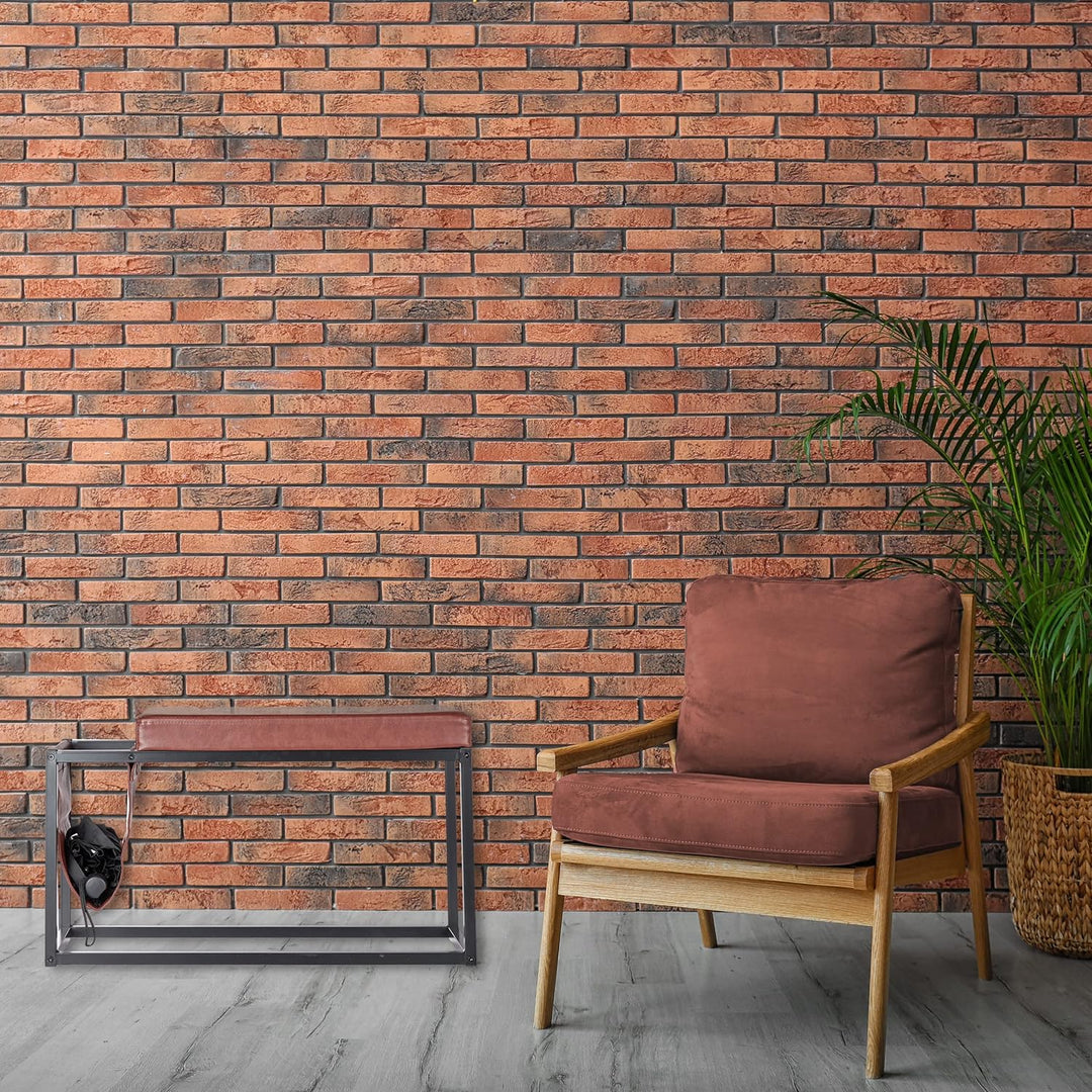 Relaxdays Sitzbank mit Seitentasche, HBT: 42,5 x 77 x 38 cm, Industrial Design, gepolstert, Flurbank