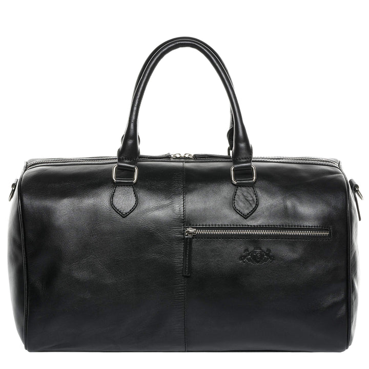 SID & VAIN Weekender Seattle aus Premium Leder I Sporttasche gross für Herren und Damen I Reisetasch