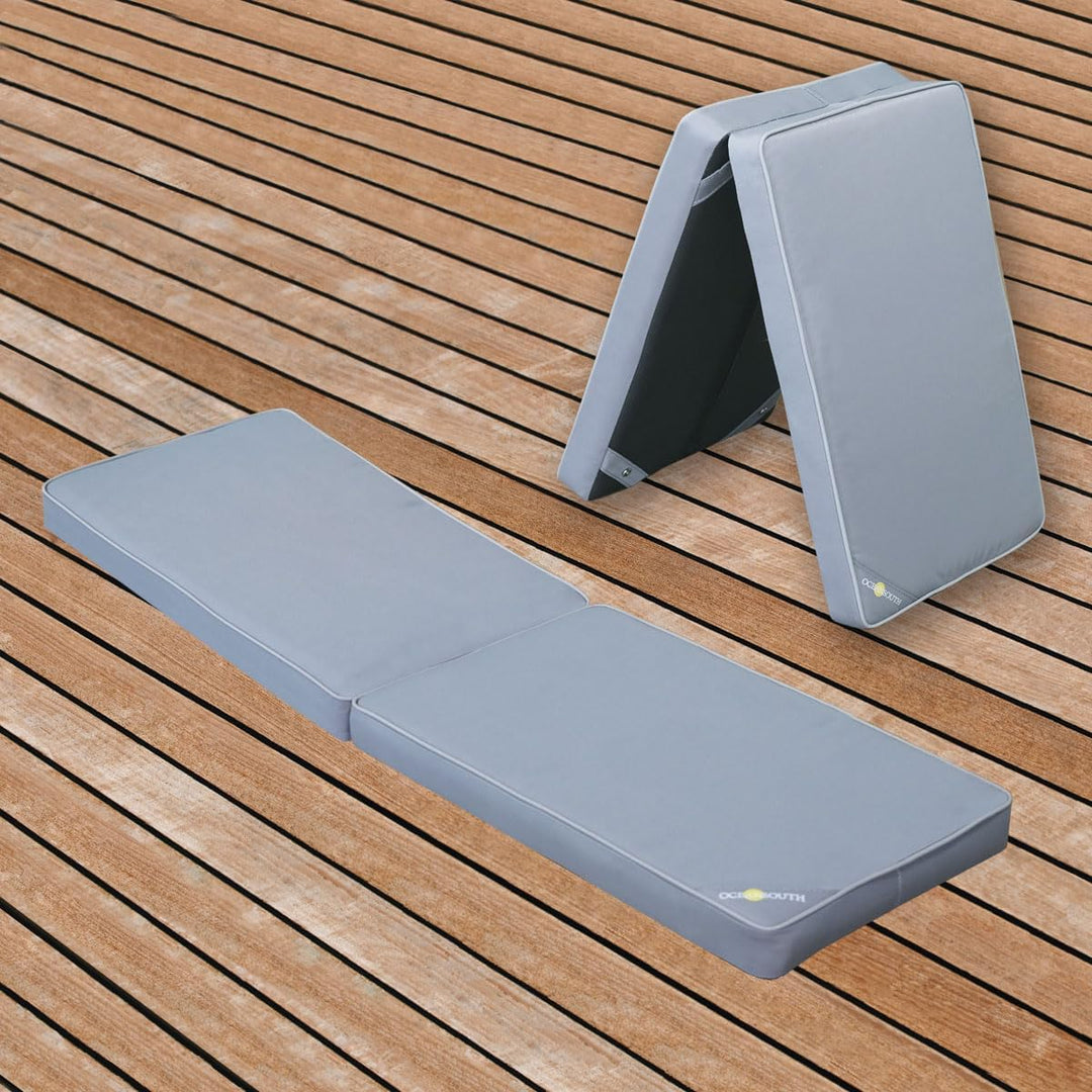 Oceansouth Boat Bench Kissen Polyester Stoff Grau 300mm x 1200mm, Grau 300mm x 1200mm