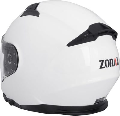 Zorax Weiss XL (61-62cm) ZOR-602 Offenes Gesicht Jethelme mit Doppelvisier Motorradhelm Damen und He