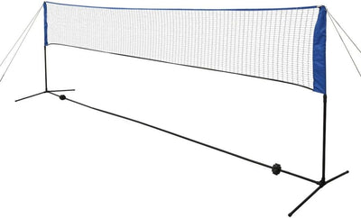 vidaXL Badmintonnetz Set mit 3 Bälle Federballnetz Volleyballnetz 300/500x155 cm 500 x 72 cm, 500 x