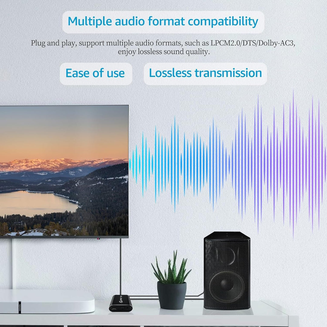 DSD TECH SH-AC01B Optischer Audio-Switcher unterstützt 3 SPDIF IN 1 Out