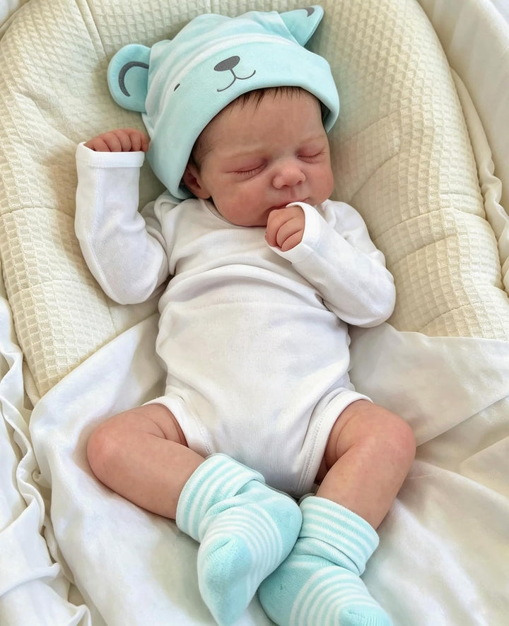 Zero pam Reborn Baby Vollsilikon Lebensecht-45CM Silikon Baby, Reborn Puppen Lebensecht, Puppe Wie E