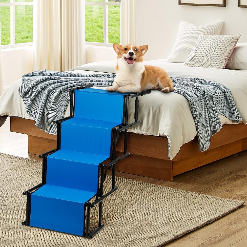 OHMG Hundetreppe Auto,Hunderampe Auto klappbar,Einstiegshilfe Hund Auto,Rampe Hund,Treppen/Stufen Fü