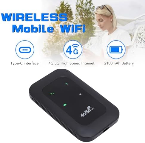 4G 5G WiFi Hotspot, LTE Mobile Router für Reisen 300 Mbit/S Hochgeschwindigkeits -LED -Anzeigebildsc