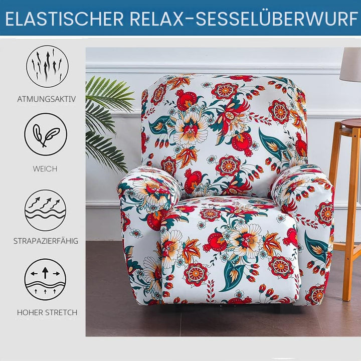 Meigeh Liegebezüge Stretch Sesselschoner Relaxsessel Sesselbezüge 4 Stück Liegeschutz Sesselbezug Hu